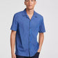 Men's Slim-Fit Stretch Garment Dyed Short-Sleeve Button-Down Shirt