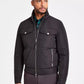 Men's Quilted Full-Zip Biker Jacket