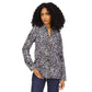 Women's Animal-Print Zip-Front Top