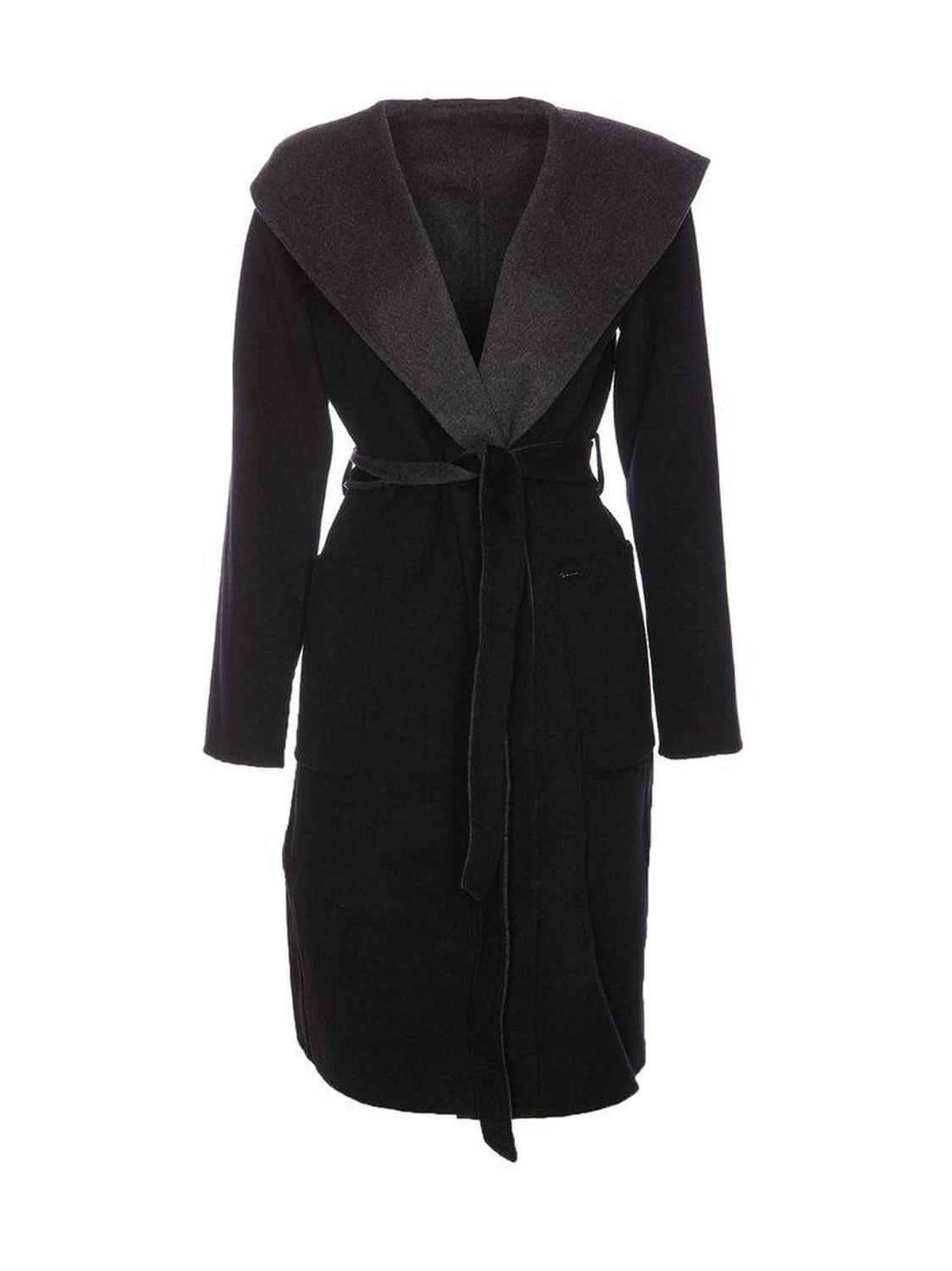 Michael Michael Kors Two-Tone Wrap Hooded Coat