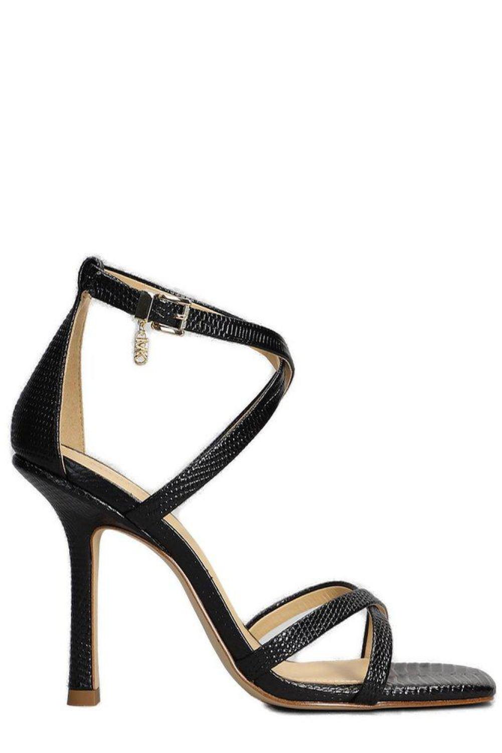 Michael Michael Kors Embossed Crossover Strap Sandals