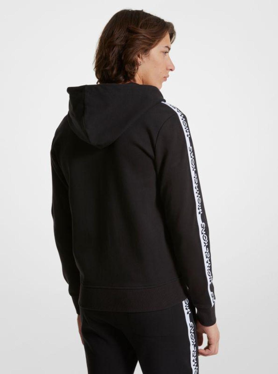 Logo Tape Cotton Blend Zip-Up Hoodie