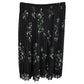 Max Mara Studio Pleated Floral Print Skirt in Black Polyester