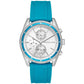 Women's Hadyn Chronograph Santorini Blue Silicone Watch 42mm