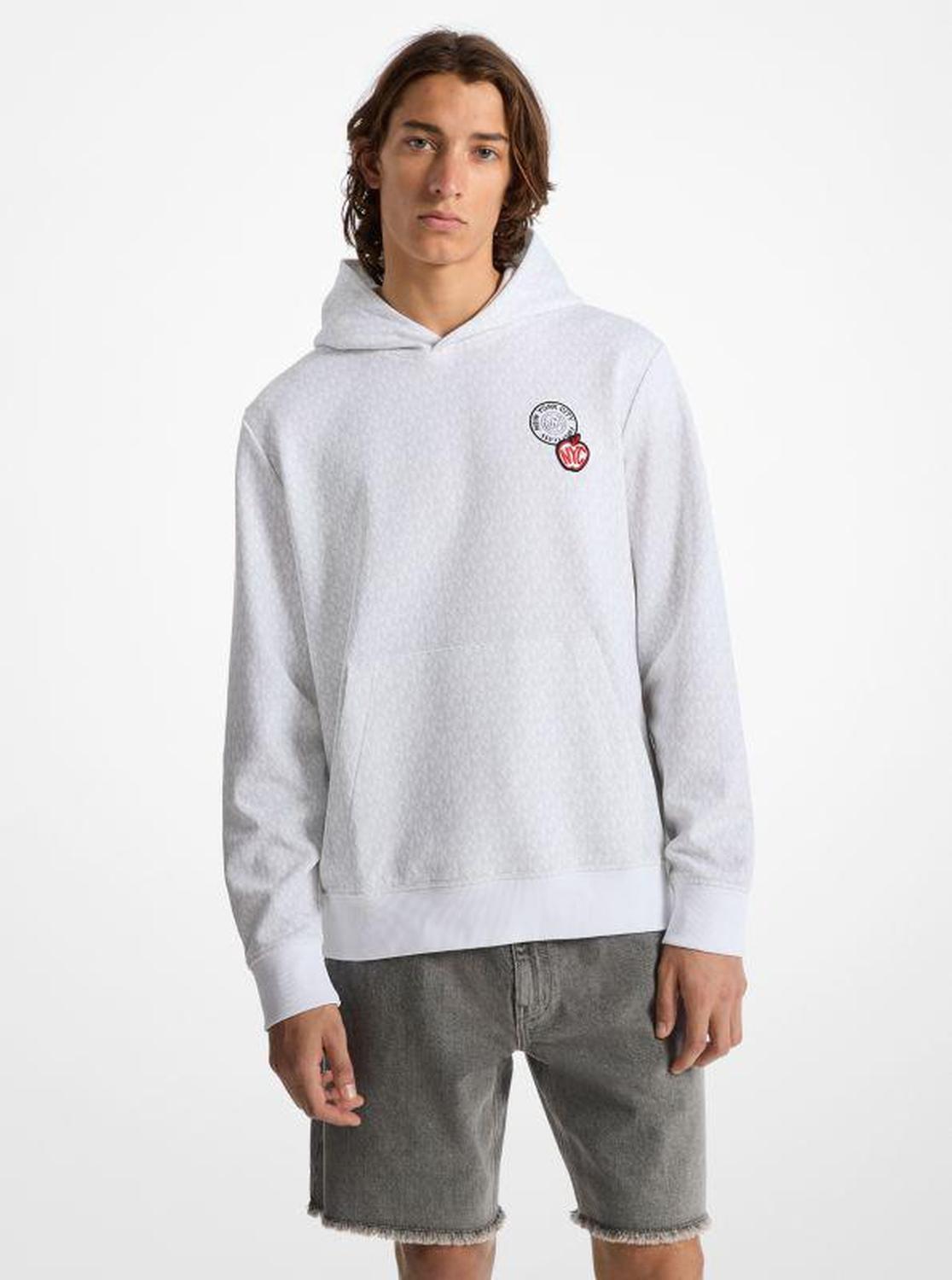 Signature Logo Print Cotton Blend Hoodie