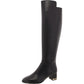 June Womens Zip Up Slip On Knee-High Boots