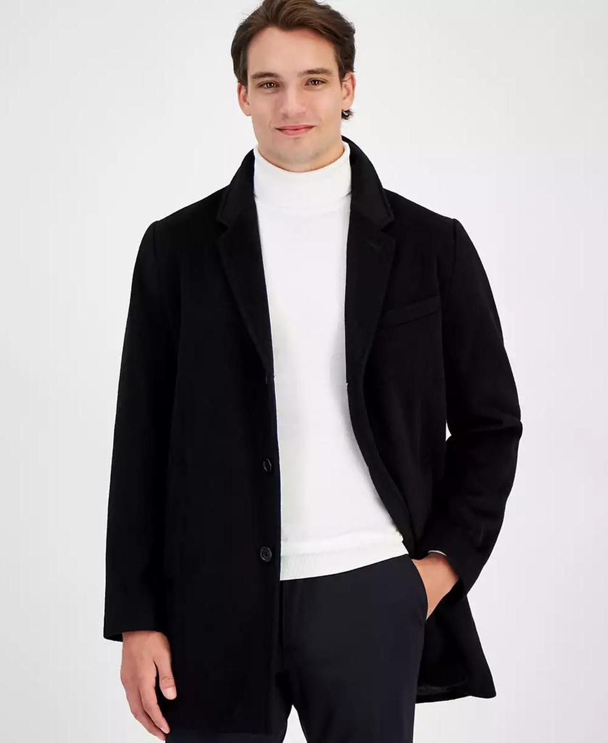 Men's Wool-Blend Car Coat