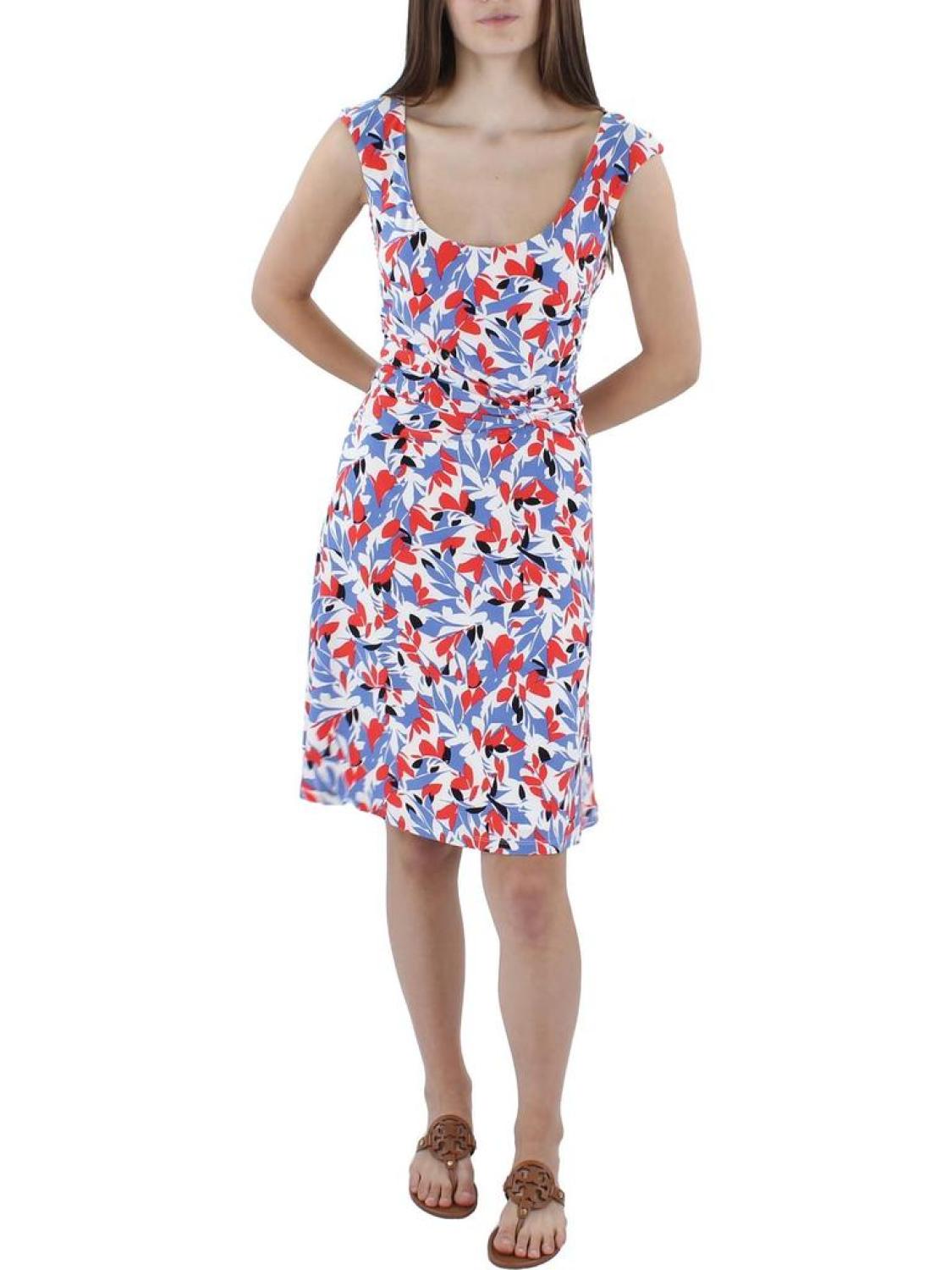 Womens Jersey Printed Fit & Flare Dress