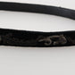 Dolce & Gabbana Elegant Black Cotton-Leather Men's Belt