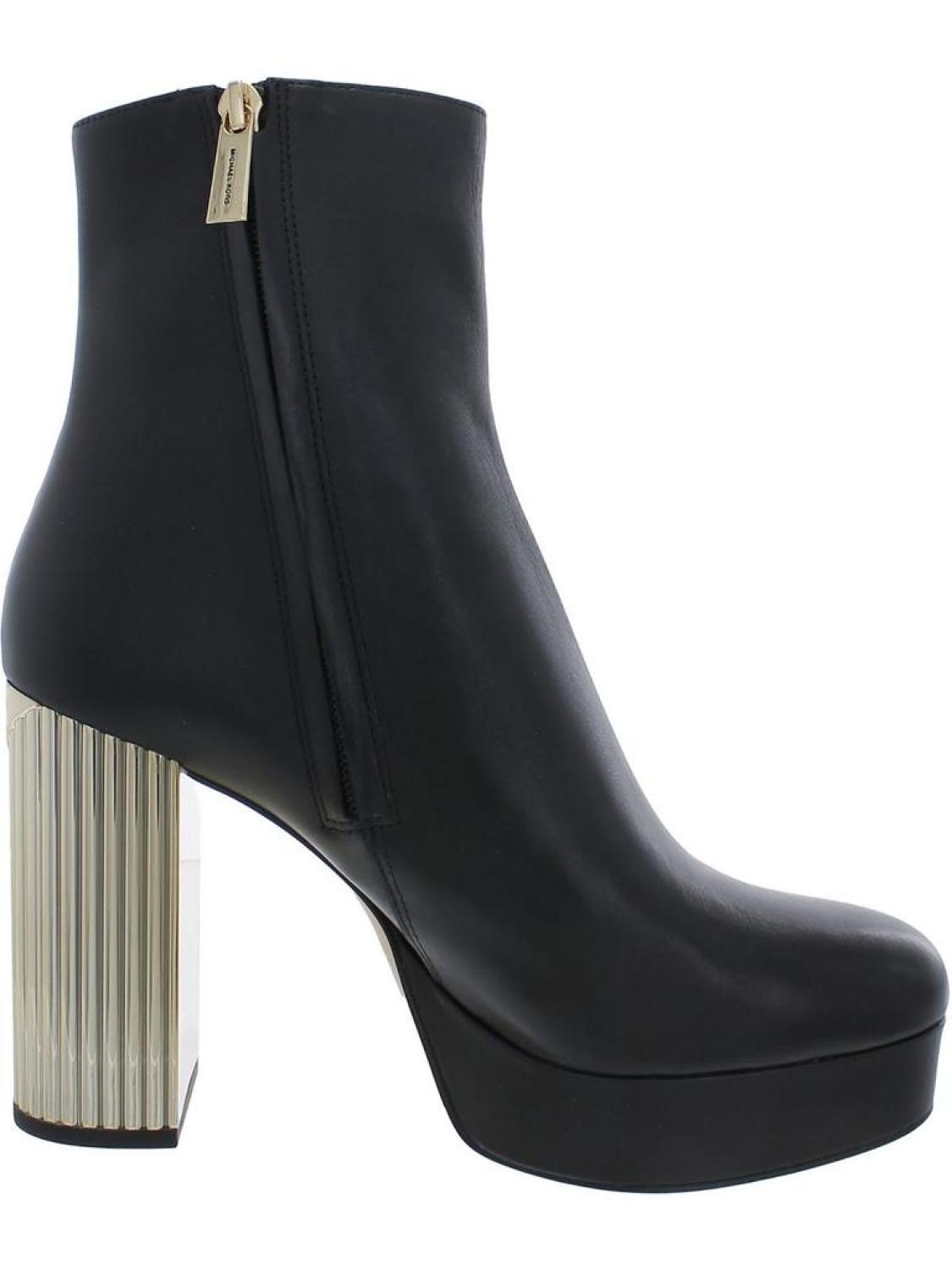 Womens Leather Ankle Booties