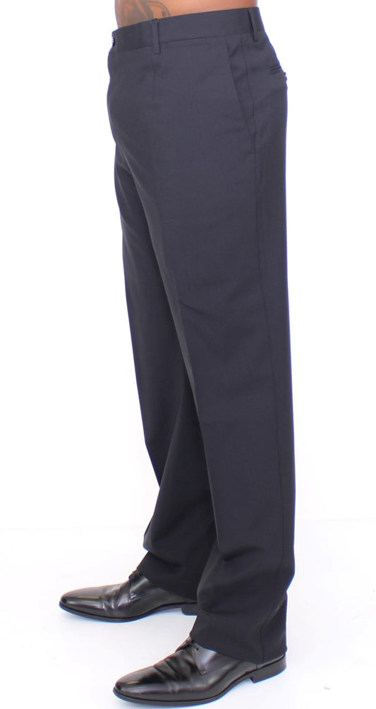 Dolce & Gabbana Elegant Pleated Black Wool Trousers