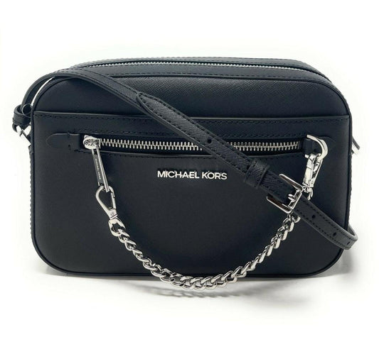 MICHAEL KORS Jet Set Zip ChainSaffiano Leather Crossbody Bag