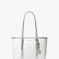 Jet Set Travel Small Metallic Logo Top-Zip Tote Bag