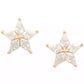 COSMOS Gold-Tone Cubic Zirconia Star Stud Earrings