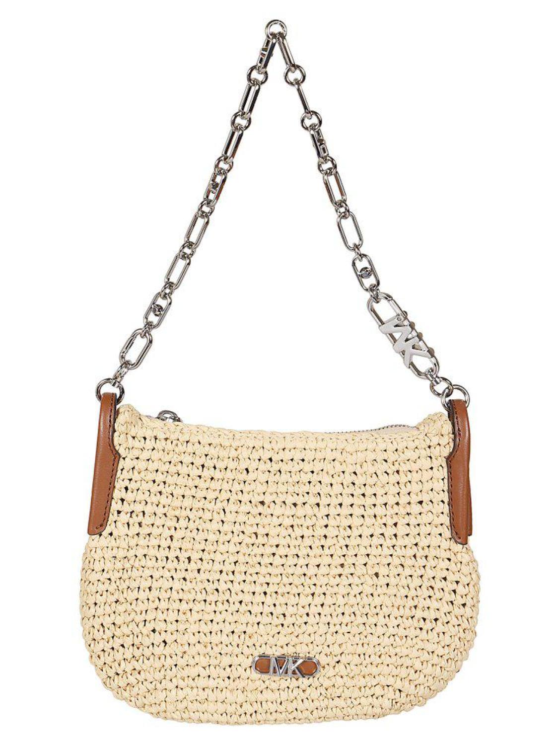 Michael Michael Kors Kendall Small Straw Shoulder Bag