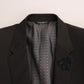 Dolce & Gabbana Elegant Brown Jacquard Martini Suit