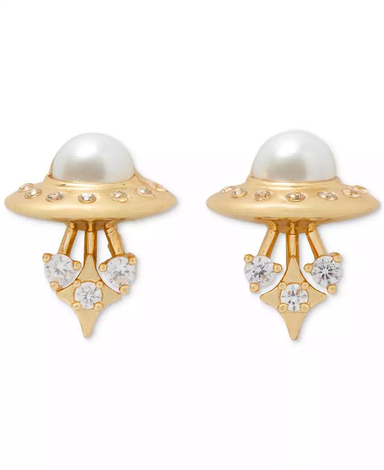 Gold-Tone Space Cadet Stud Earrings