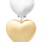 Enamel Graduated Double Heart Drop Earrings