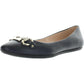 Womens Leather Slip On Ballet Flats