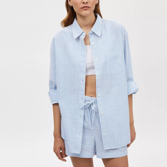 Coach Outlet Striped Seersucker Button Down Shirt