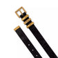 MICHAEL Women's Gold-Tone Leather Belt