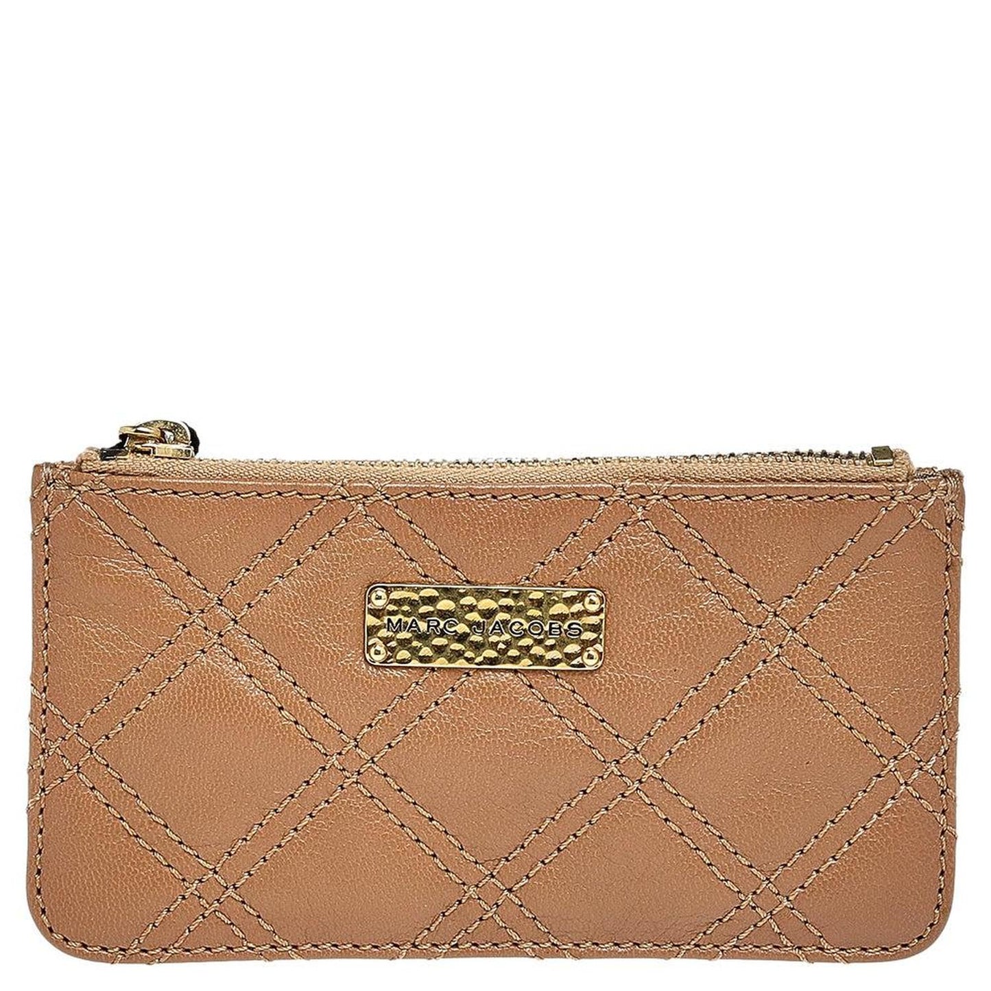 Marc Jacobs Beige Quilted Leather Wallet..