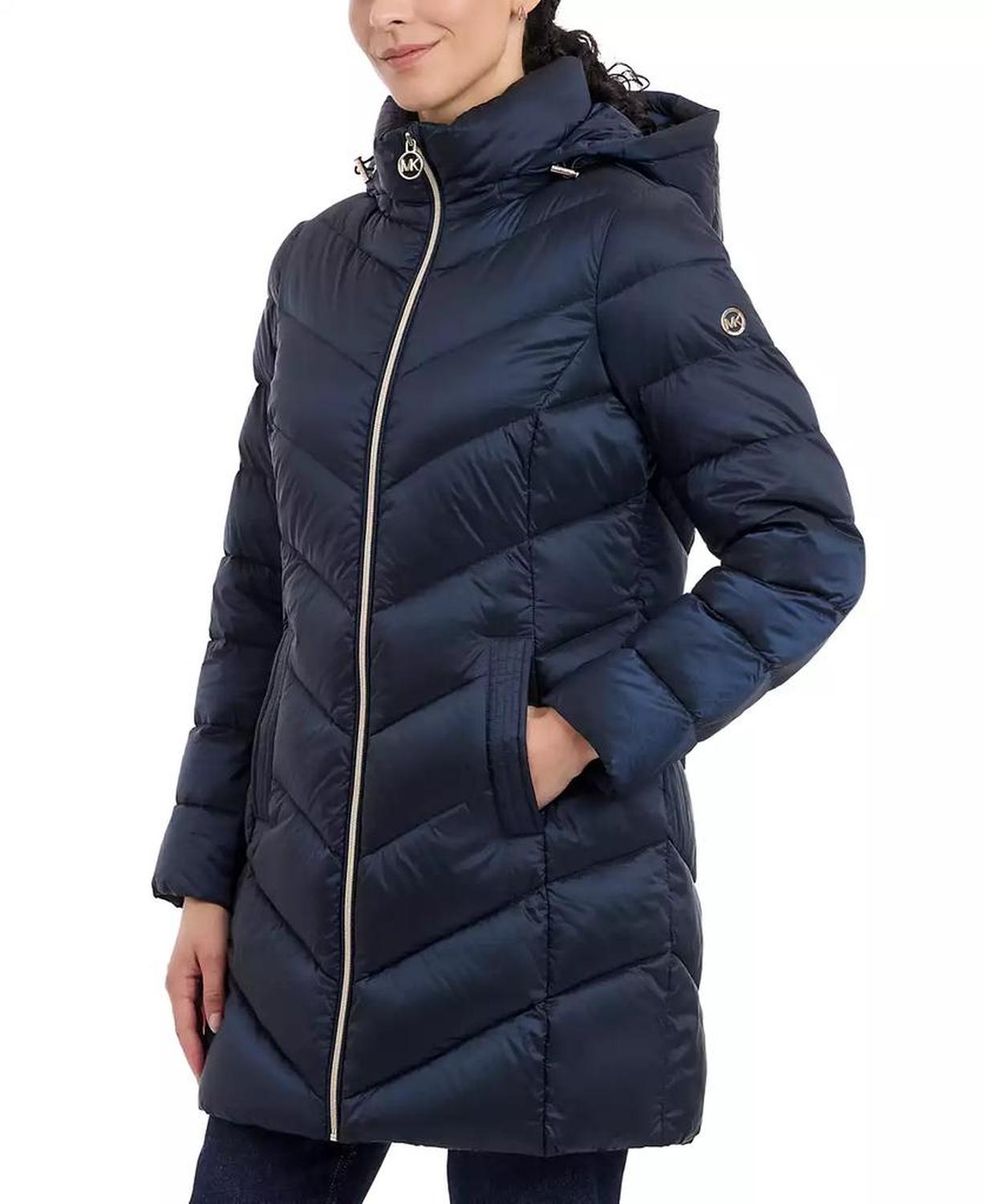 Petite Hooded Packable Down Puffer Coat, Created for Macy's