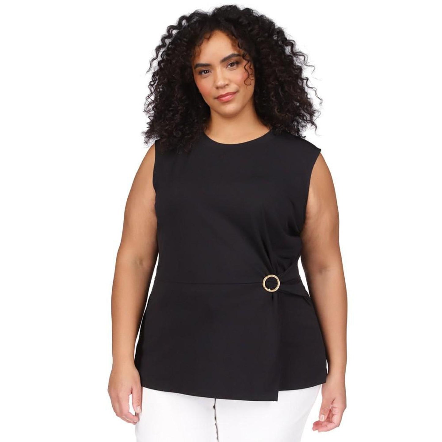 Plus Size Ring Twist Sleeveless Top