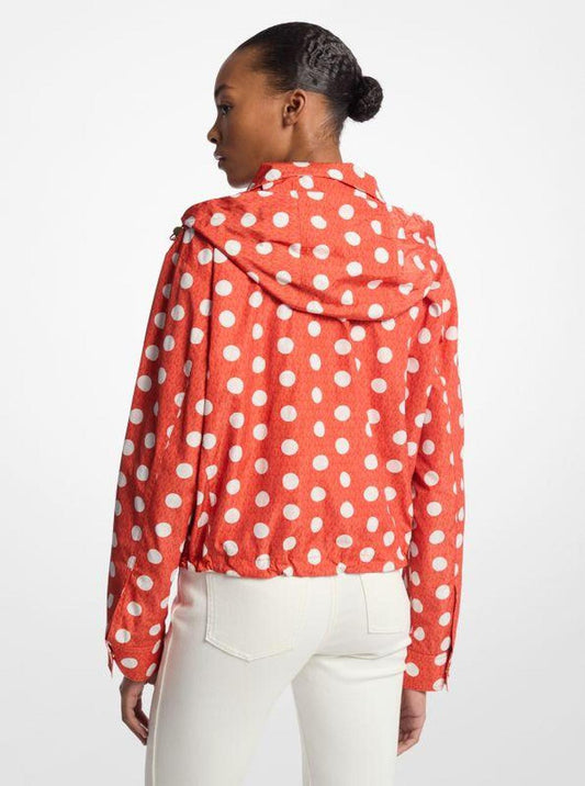 Polka Dot Signature Logo Ciré Jacket