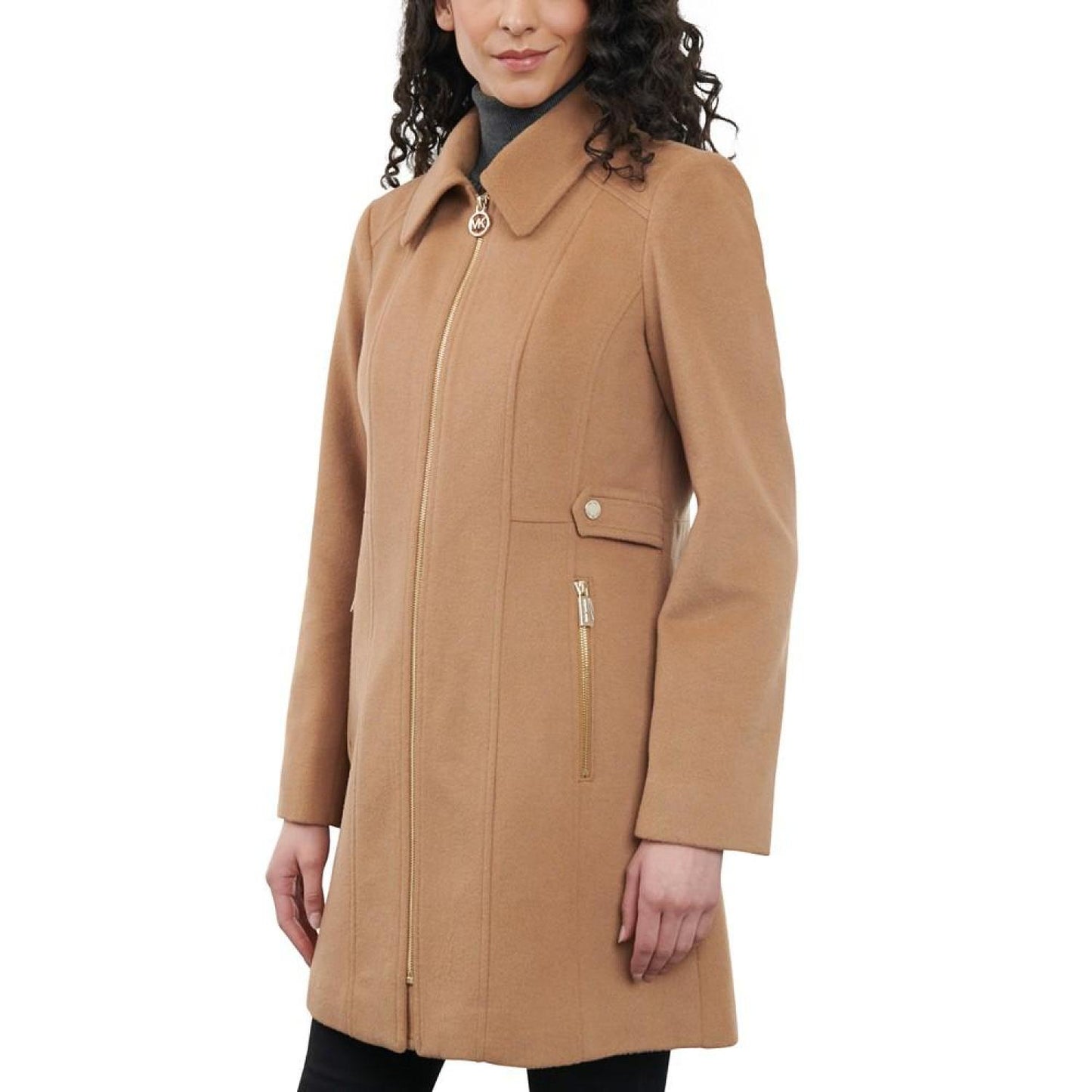 Women's Collared Zip-Front Coat, Created for Macy's