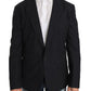 Dolce & Gabbana Elegant Slim Fit Striped Wool Silk Blazer