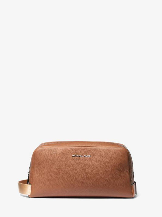 Hudson Pebbled Leather Travel Pouch