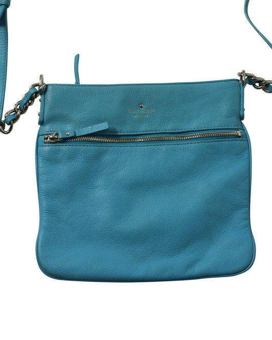 Kate Spade Jackson Zip Crossbody Bag in Turquoise Leather