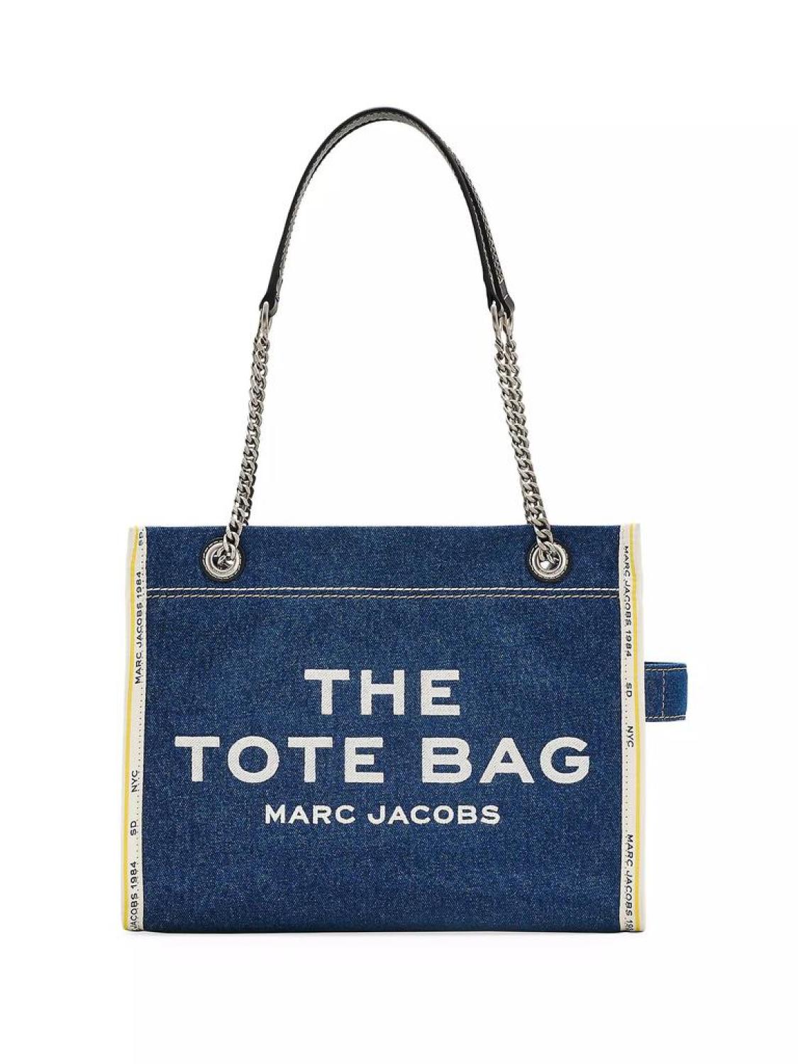 The Denim Chain Medium Tote Bag