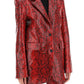 Sportmax Fiorigi Snake-Effect Leather Jacket