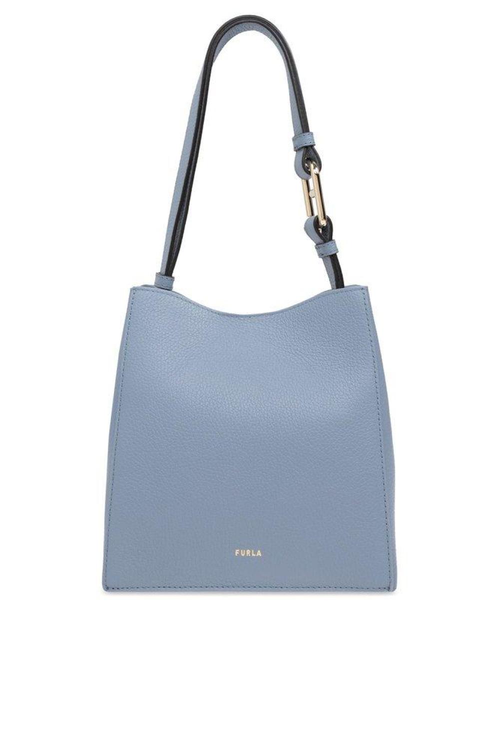 Furla Nuvola Logo Printed Mini Bucket Bag