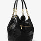 Lillie Large Crocodile Embossed Leather Shoulder Bag