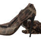 Dolce & Gabbana Elegant Leopard Print Sock Pumps Heels