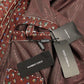 Dolce & Gabbana Exclusive Boxer Print Bordeaux Leather Jacket