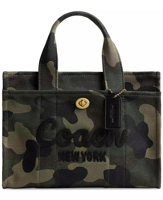 Camo Print Canvas Small Cargo Tote 26