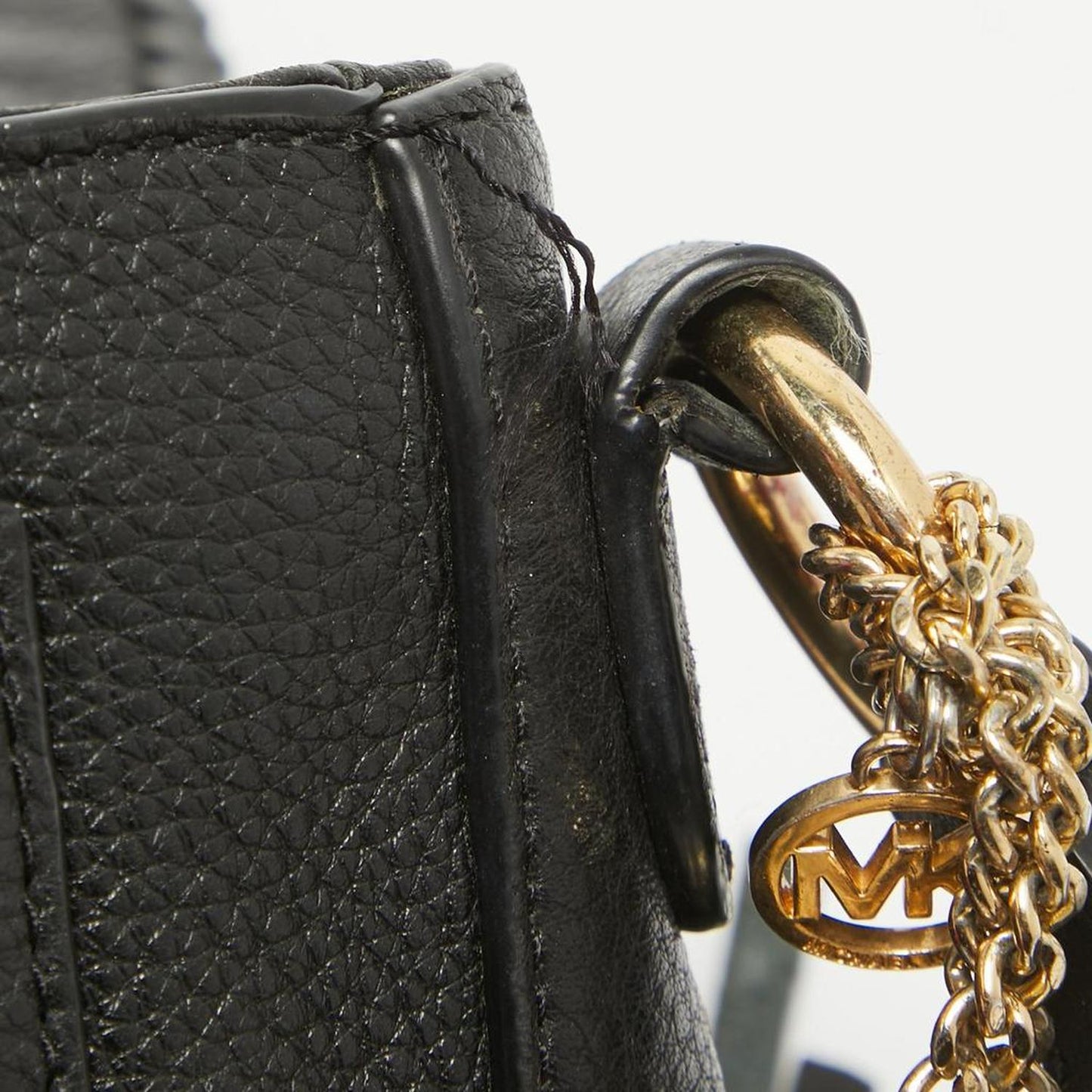 Michael Kors Black Leather Moroccan Saddle Crossbody Bag