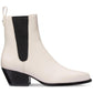 Womens Leather Mid-Calf Chelsea Boots