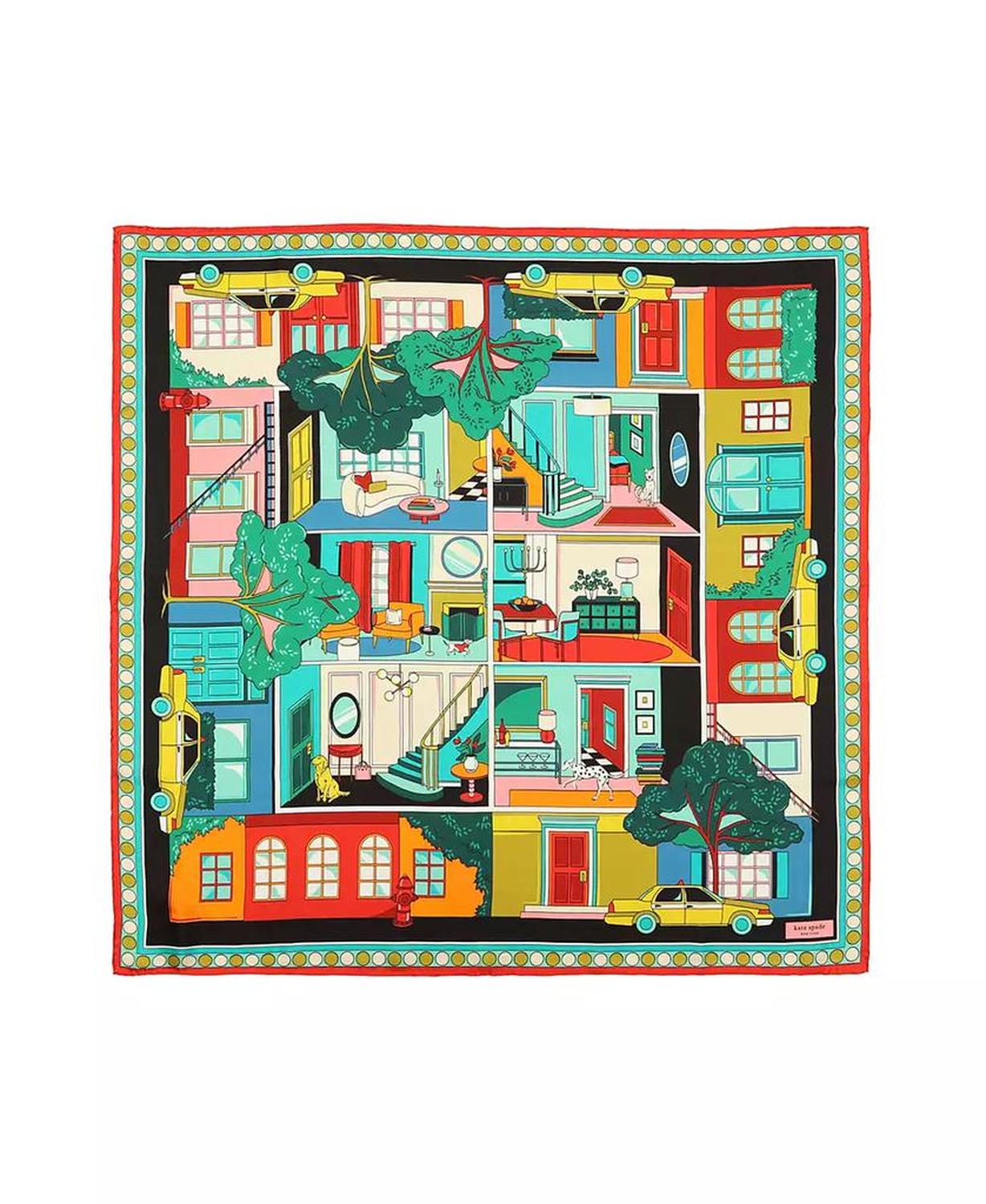 Women’s Townhouse Silk Square Scarf