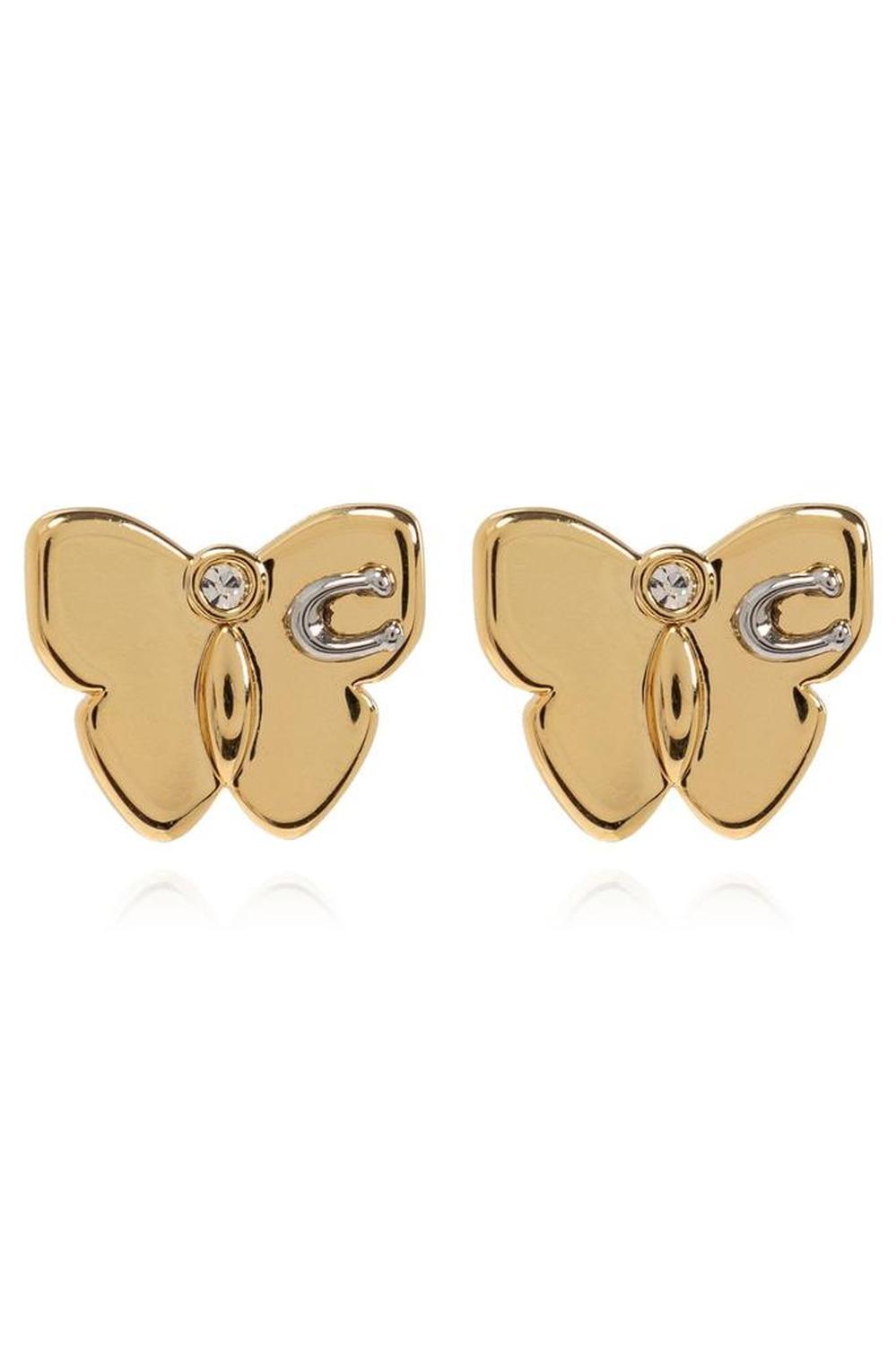 Coach Signature Butterfly Stud Earrings