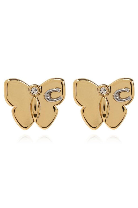 Coach Signature Butterfly Stud Earrings