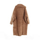 Teddy Bear Long Coat Boa Fabric Light Brown