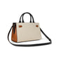 Tribeca Colorblocked Pebbled Leather Satchel