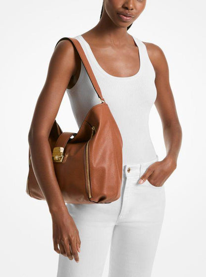 Addie Large Leather Shoulder Bag