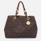 Michael Kors Brown Signature Coated Canvas Medium Cynthia Tote