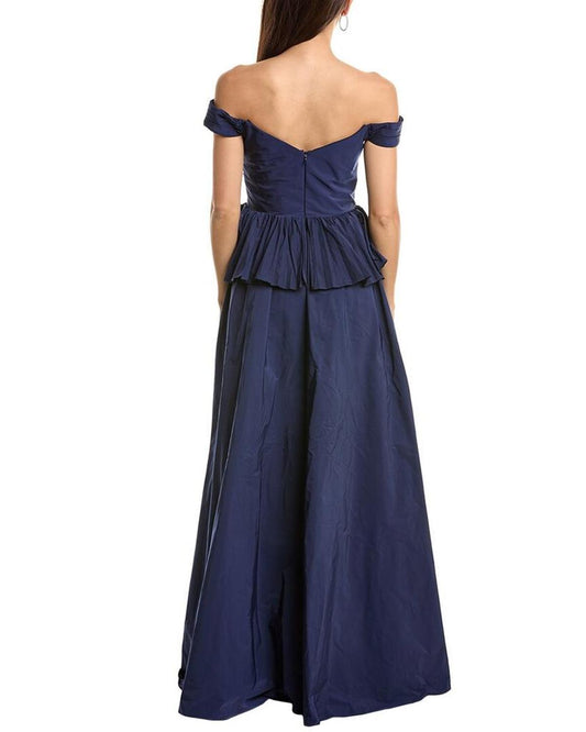 Marchesa Notte Off-Shoulder Taffeta Ballgown